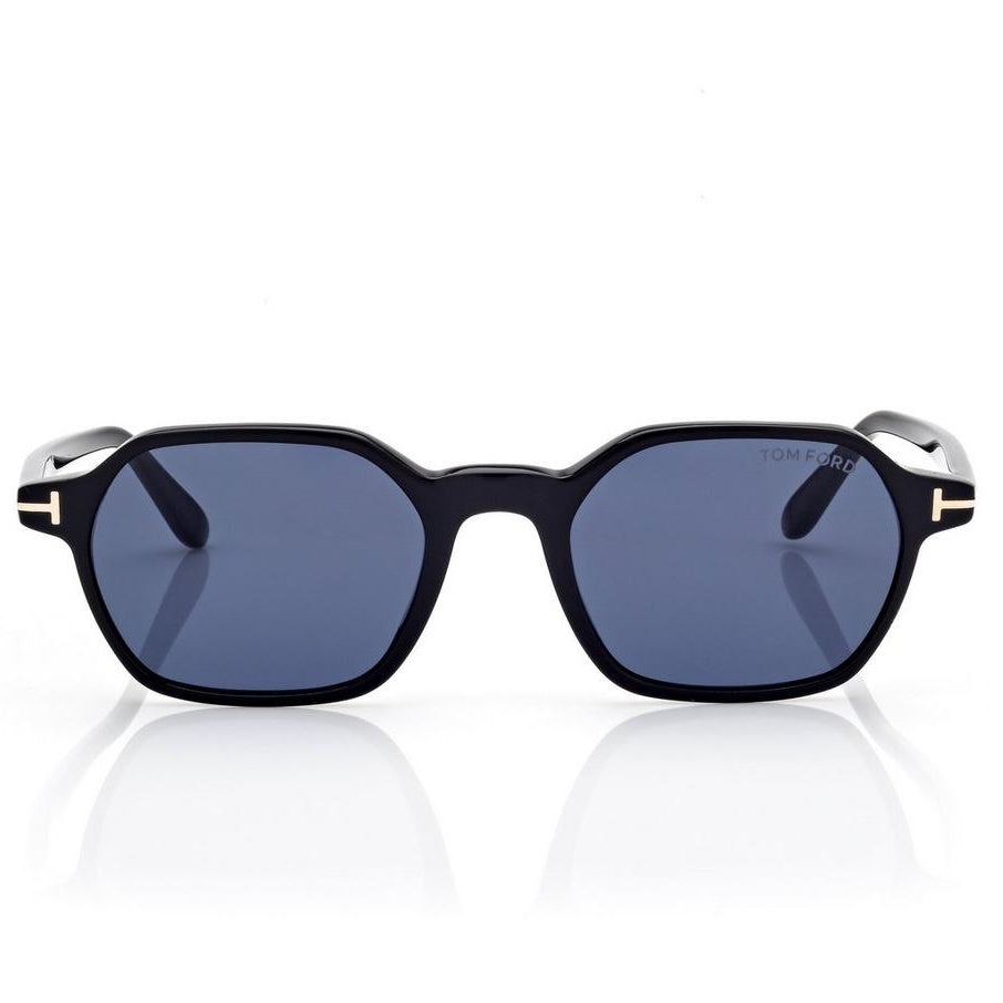 Tom Ford Men Square Frame Ebony Sunglasses