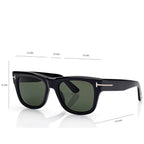 Tom Ford Men Sqaure Frame Dark Black Sunglasses