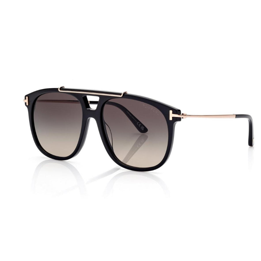 Tom Ford Women Pilot Frame Black Sunglasses