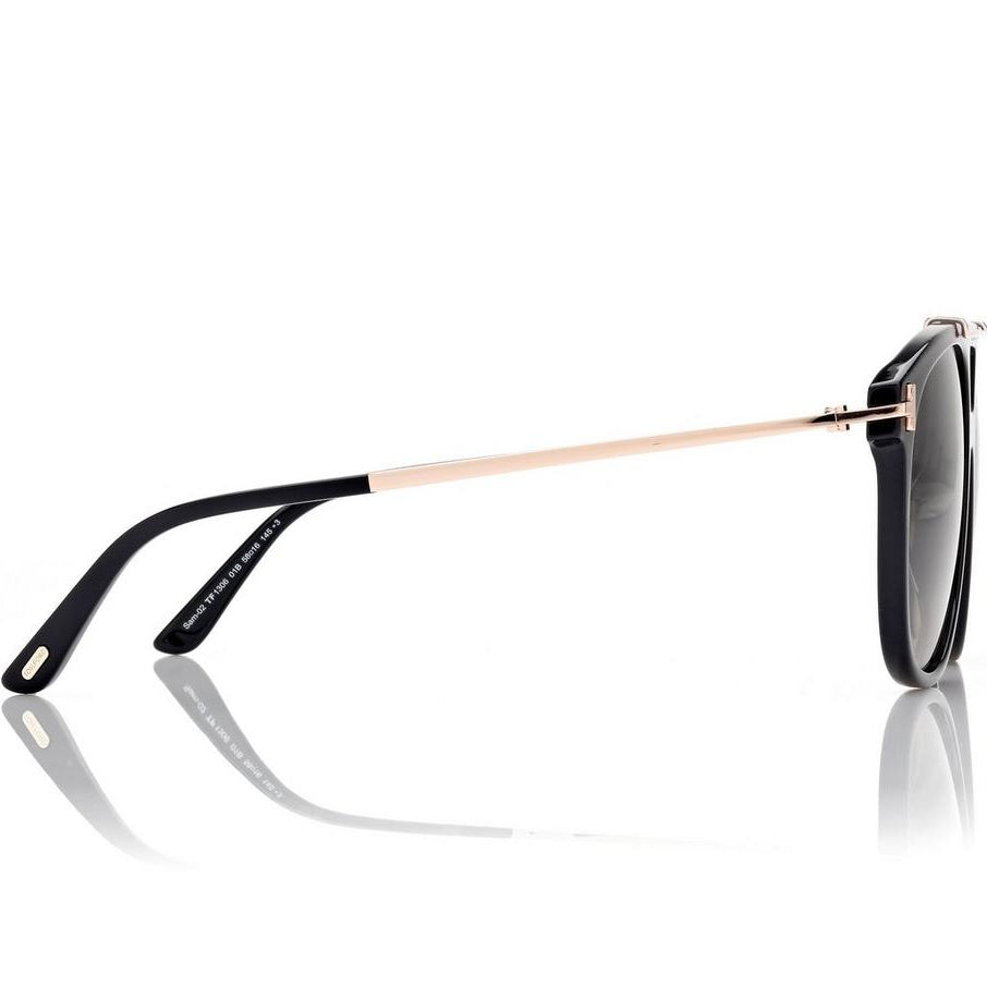 Tom Ford Women Pilot Frame Black Sunglasses