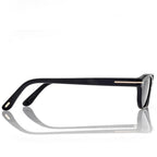 Tom Ford Women Oval Frame Matte Black Sunglasses