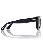 Tom Ford Women Square Frame Espresso Black Sunglasses