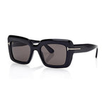 Tom Ford Women Cat Eye Frame Lava Black Sunglasses