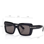 Tom Ford Women Cat Eye Frame Lava Black Sunglasses