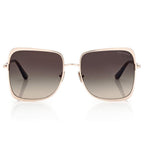 Tom Ford Women Square Frame Rode Gold Sunglasses