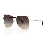 Tom Ford Women Square Frame Rode Gold Sunglasses