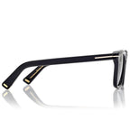 Tom Ford Men Round Sqaure Shiny Natural Black Sunglasse