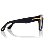 Tom Ford Women Square Frame Olive Black Sunglasses