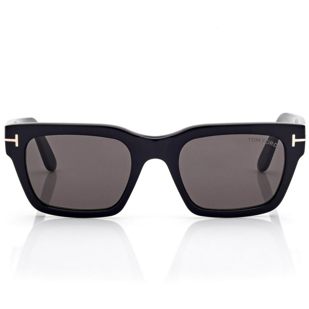 Tom Ford Men Round Sqaure Frame Shiny Deep Black Sunglasse