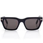 Tom Ford Men Round Sqaure Frame Shiny Deep Black Sunglasse
