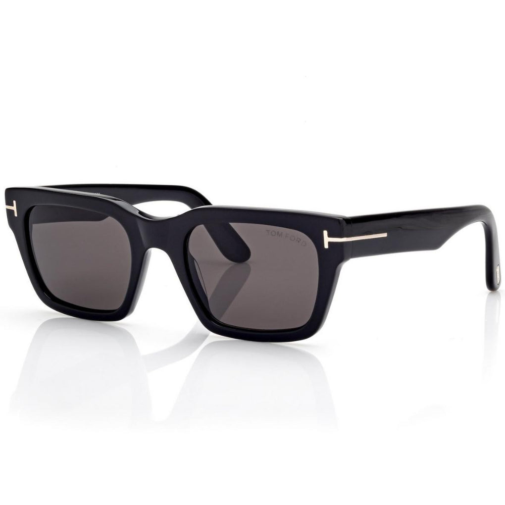 Tom Ford Women Sqaure Frame Shiny Deep Black Sunglasses