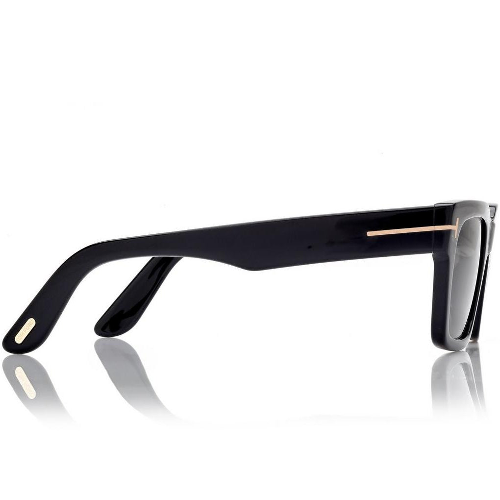 Tom Ford Women Sqaure Frame Shiny Deep Black Sunglasses