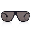 Tom Ford Men Pilot Frame Shiny Deep Black Sunglasses