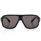 Tom Ford Men Pilot Frame Shiny Deep Black Sunglasses