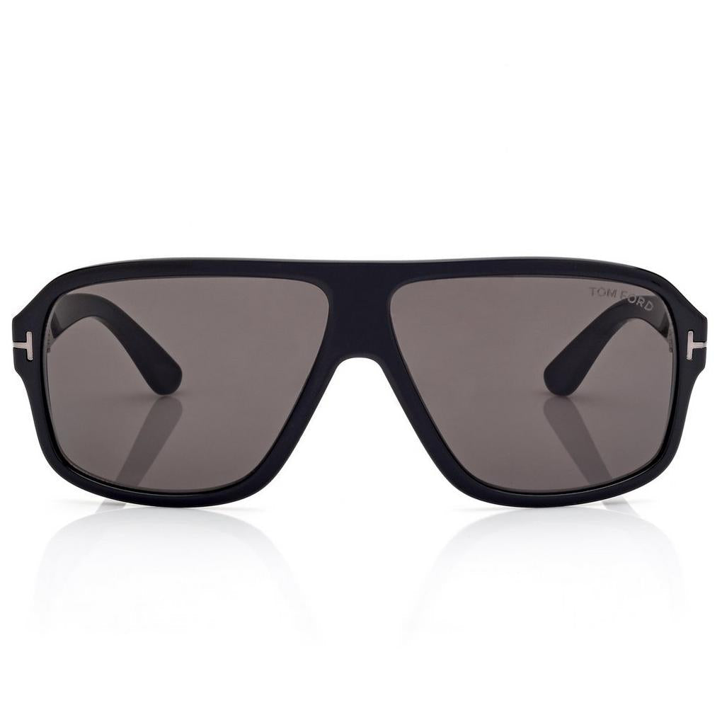 Tom Ford Women Pilot Frame Shiny Deep Black Sunglasses