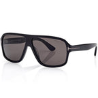 Tom Ford Men Pilot Frame Shiny Deep Black Sunglasses