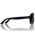 Tom Ford Men Pilot Frame Shiny Deep Black Sunglasses