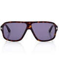 Tom Ford Men Pilot Frame Dark Havana Sunglasses
