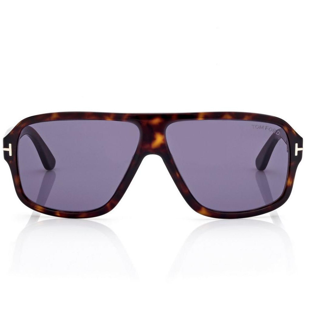 Tom Ford Men Pilot Frame Dark Havana Sunglasses