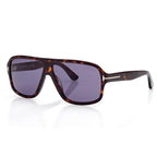 Tom Ford Women Pilot Frame Dark Havana Sunglasses