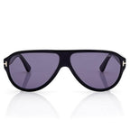 Tom Ford Men Pilot Frame Shiny Matte Black Sunglasses