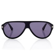 Tom Ford Men Pilot Frame Shiny Matte Black Sunglasses