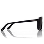 Tom Ford Women Navigator Frame Shiny Smoky Black Sunglasses