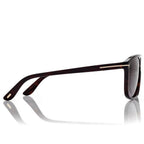 Tom Ford Women Pilot Frame Mocha Brown Sunglasses