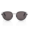 Tom Ford Men Round Frame Shiny Smoky Black Sunglasses