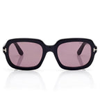 Tom Ford Women Rectangle Frame Mate Black Sunglasses