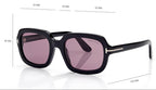 Tom Ford Women Rectangle Frame Mate Black Sunglasses