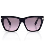 Tom Ford Women Butterfly Frame Steel Black Sunglasses