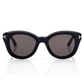 Tom Ford Women Cat Eye Frame Pitch Black Sunglasses