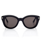 Tom Ford Women Cat Eye Frame Pitch Black Sunglasses