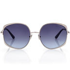 Tom Ford Women Round Frame Silver Sunglasses