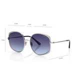 Tom Ford Women Round Frame Silver Sunglasses