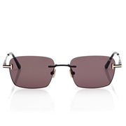 Tom Ford Men Rimless Frame Shine Black Sunglasses