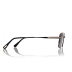 Tom Ford Men Rimless Frame Shine Black Sunglasses