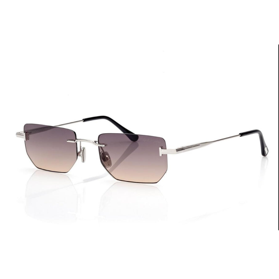 Tom Ford Men Rimless Frame Silver Ethan Sunglasses