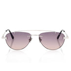 Tom Ford Women Navigator Frame Silver Sunglasses
