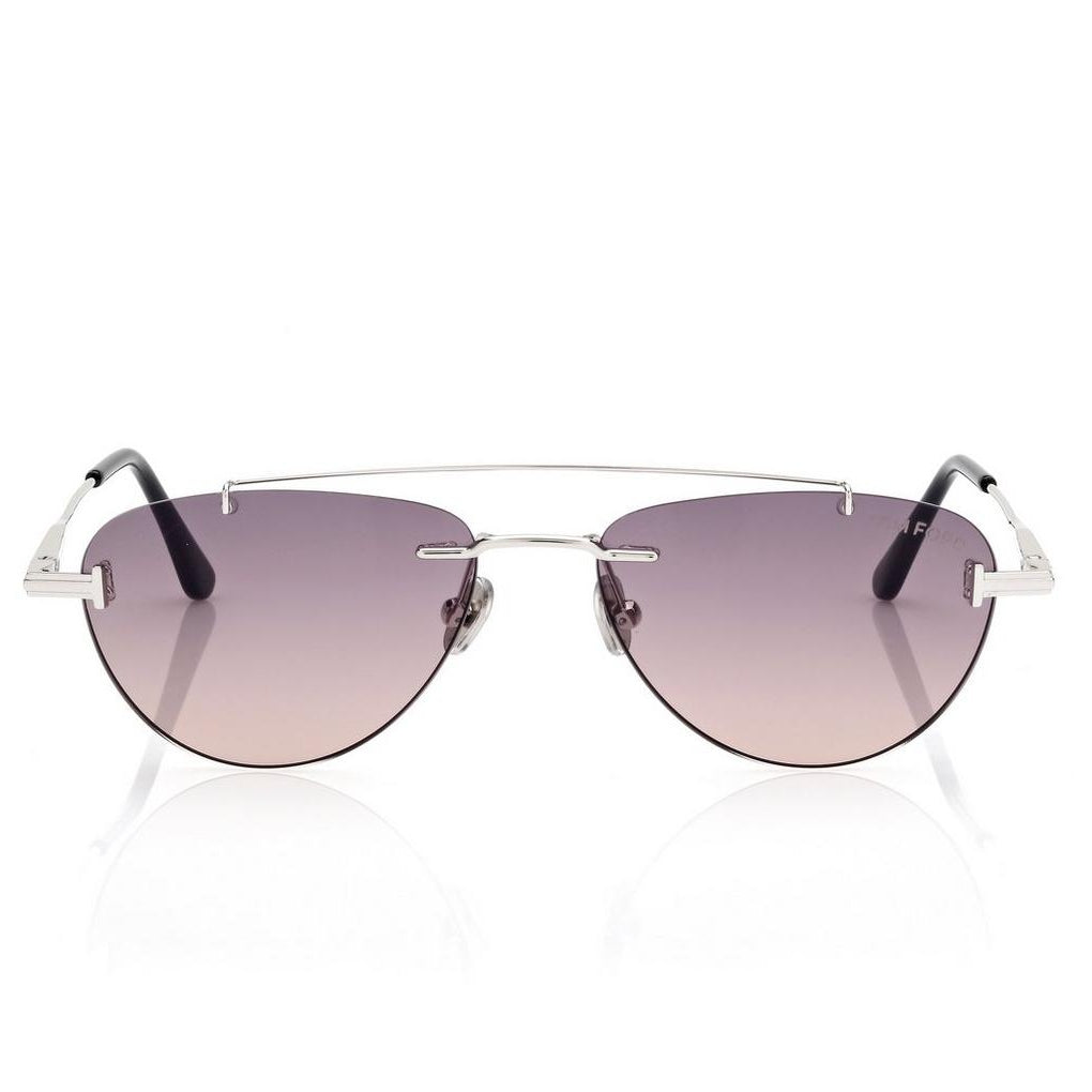 Tom Ford Men Frameless Frame Shiny Palladium Sunglasses