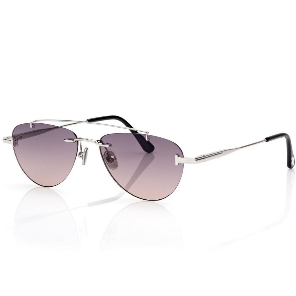 Tom Ford Men Frameless Frame Shiny Palladium Sunglasses