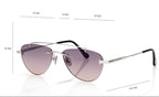 Tom Ford Women Navigator Frame Silver Sunglasses