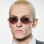 Tom Ford Men Frameless Frame Shiny Palladium Sunglasses