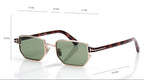 Tom Ford Women Architectural-cut Frame Gold Sunglasses