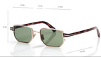 Tom Ford Women Architectural-cut Frame Rose Gold Sunglasses