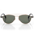 Tom Ford Men Irregular Frame Metallic Gold Sunglasses