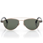 Tom Ford Men Irregular Frame Metallic Gold Sunglasses