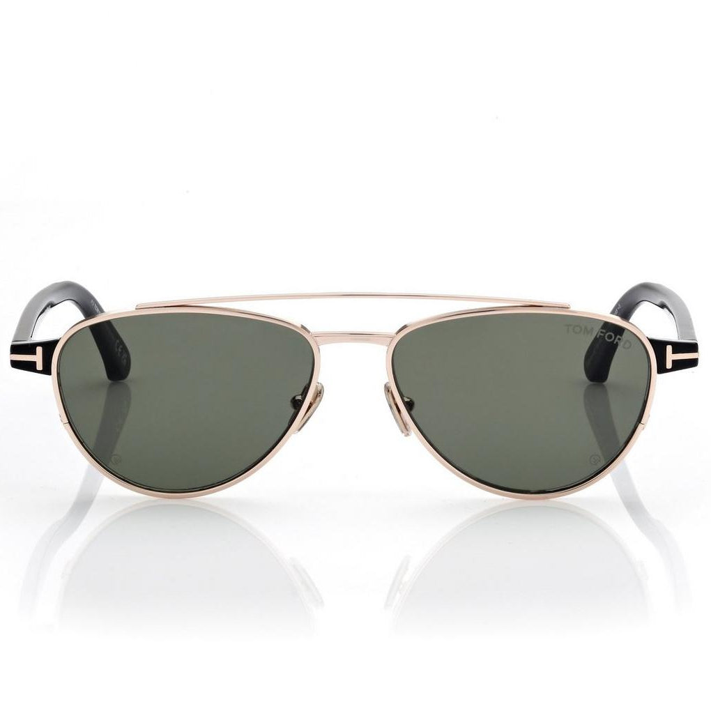 Tom Ford Men Irregular Frame Metallic Gold Sunglasses