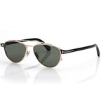 Tom Ford Men Irregular Frame Metallic Gold Sunglasses